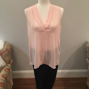 Sheer pink banana Republic Sleeveless Blouse